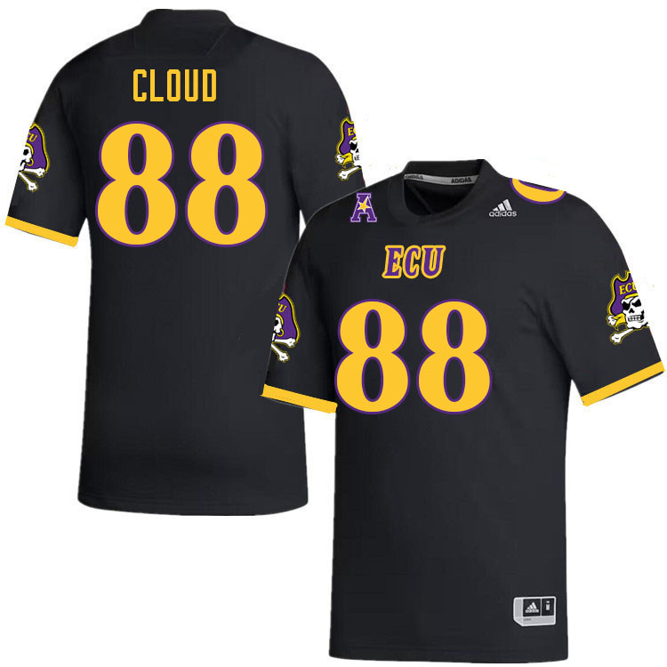 Men #88 Trenton Cloud ECU Pirates College Football Jerseys Stitched-Black